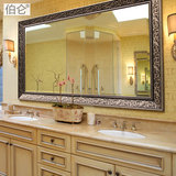 伯仑 欧式卫浴镜子浴室防水浴室镜壁挂卫生间镜子奢华银镜大镜子