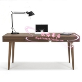 胡桃木书桌原木色书桌烤漆电脑桌高端老板桌办公桌简约书桌定制
