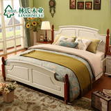 林氏木业美式乡村床1.5米1.8高箱床储物床地中海床卧室家具AW10C