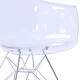 家具 餐椅伊姆斯透明扶手椅钢架 意大利家具 设计师椅子 创意