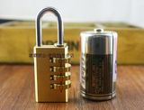 大号4位全铜纯铜字母英文密码挂锁 创意可爱健身柜子锁房门锁具