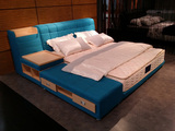 实拍厂家直销CBD爱依瑞斯正品代购棉麻布艺床 布床高箱汽动储物床
