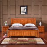 888家具实木床双人床 1.8米1.5米1.2米床架 结婚大床橡木童床包邮