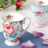 英式下午茶杯子欧式田园骨瓷马克杯皇室高脚礼品杯创意办公室水杯