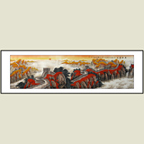 国画山水陈勇法手绘真迹巨幅作品小丈二 长城 万山红遍MF-1216