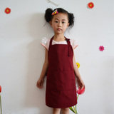 韩版帆布幼儿园儿童画画围裙 88012 简约可爱围裙罩衣画画衣定制