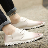 夏季韩版潮流男鞋子个性休闲鞋秋季板鞋青年白色潮鞋时装小皮鞋