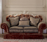 欧式沙发雕花美式布艺实木沙发组合客厅家具单人双人三人组装沙发
