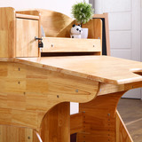 实木可升降 小学生护童木质书桌橡胶木写字桌子儿童学习桌椅套装
