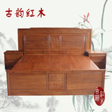 特价床实木家具100%非洲花梨木红木床辉煌百子大床 双人床1.8米