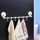 强力厕所厨房浴室毛巾架吸盘式毛巾架浴巾架毛巾杆 免打孔置物杆