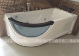 佛山制造长方形亚克力裙边浴缸保温按摩冲浪带玻璃时尚1.6米1.7米