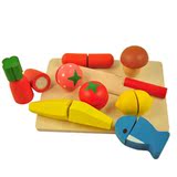 木制水果蔬菜切切看角色扮演玩具厨房玩具 仿真切切乐仿真过家家