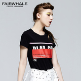 Mark Fairwhale/马克华菲2016夏季新款短袖T恤女上衣