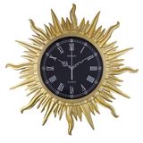欧式复古家居钟表太阳艺术挂钟现代静音钟客厅创意复古树脂壁钟