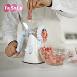 FaSoLa手动绞肉机家用手摇多功能灌肠机绞碎器不锈钢碎肉宝料理机