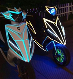 夜光汽车荧光条鬼火踏板电动车新款摩托车防水反光车贴纸车身轮毂