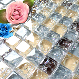 地中海水晶玻璃马赛克瓷砖收银台拼花镜面石材拼图电视视背景墙贴