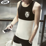 GNN背心男韩版修身 夏季青年大码运动健身紧身学生潮个性无袖马甲