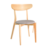 白橡木家用餐椅原木色休闲咖啡椅靠背椅北欧现代简约餐厅实木椅子