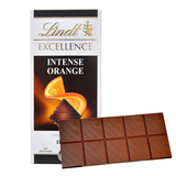 5件包邮 瑞士进口零食Lindt瑞士莲特醇排装香橙味黑巧克力100g