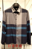 利郎男装 2014冬季新款加绒长袖休闲衬衫4DXC0083Y 灰蓝间色