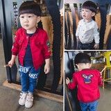 童装宝宝春装新款1-2-3岁男童外套春秋儿童夹克衫韩版机车外套潮