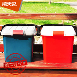禧天龙塑料收纳桶 便携车载钓鱼水桶 带盖可坐环保加厚抗压工具箱