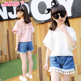 童装女童夏装2016新款韩版儿童套装夏季两件套大童女装12岁女孩15