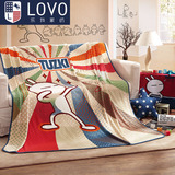 lovo 罗莱 公司出品床上用品两用披肩空调毛毯子乐动珊瑚绒毯舒适