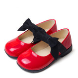 女童皮鞋小中童公主鞋女宝宝学步鞋软底皮鞋红色黑色礼服鞋子包邮