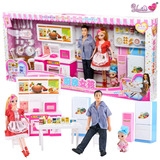 新款芭比娃娃梦幻厨房厨具洋娃娃娃娃亲子礼盒套装过家家女孩玩具