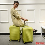 拉杆箱 万向轮20登机箱24寸铝框潮女韩国22寸行李皮箱超静音纯色