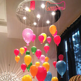兰亭集势创意LED个性彩色玻璃气球吊灯可爱儿童房灯幼儿园楼梯灯