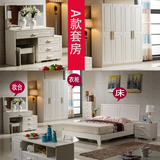 板式小户型卧室梳妆台时尚化妆柜简约现代床高箱气动床双人储物床