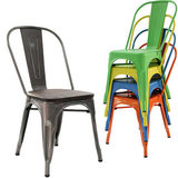 欧式铁艺餐桌椅金属彩色铁皮酒吧桌椅折叠咖啡厅桌吧台桌子椅凳子