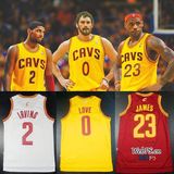 正品NBA骑士队0勒夫5JR史密斯23号詹姆斯球衣套装2欧文篮球服刺绣
