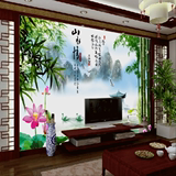 客厅中式电视背景墙大型壁画3d立体墙纸卧室影视墙壁纸墙布山水情