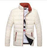 16冬季外套男式棉衣韩版新款修身纯色男士加厚羽绒棉服男外穿