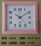 上海工字钟表12英寸正方形客厅挂钟 简约名牌时钟 创意石英钟挂表