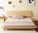 纯实木床日式床简约榻榻米床架北欧双人床家具定制1.8米1.5米矮床