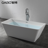 观博新品1.5/1.7米亚克力独立式浴缸普通家用成人方形浴缸6806