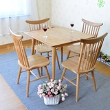 白橡日式正方形餐桌小户型简约现代实木北欧宜家桌子促销
