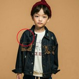 韩国进口童装代购2016秋款大童男童女童儿童磨破流苏牛仔夹克外套