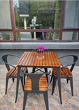简约铁艺阳台户外花园休闲桌椅组合庭院室外防腐咖啡厅桌椅套件
