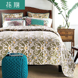 花期 全棉绗缝被 纯棉美式床盖床单床罩空调被夏凉被单双人被子