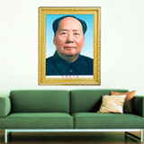 双耳毛主席头像家居装饰壁挂 毛泽东老年有框画像欧式客厅照片墙