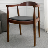 餐桌椅复古实木椅子美式实木餐椅 扶手靠背椅简约时尚家用书桌椅