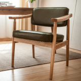 实木餐椅沙发电脑单人椅子复古咖啡厅坐椅日式现代宜家靠背休闲椅