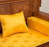 棉麻料罗汉床五件套古典红木家具圈椅沙发坐垫飘窗棕垫海绵垫定制